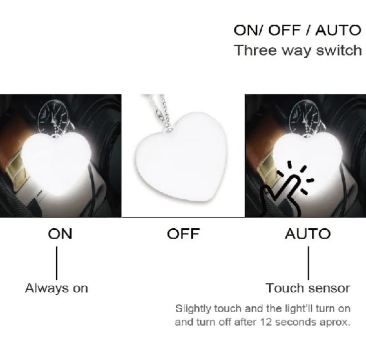 Heart Glow LED Handbag Light